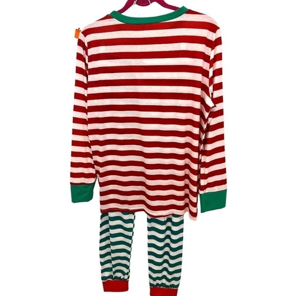 Christmas Pajamas UNISEX Red and Green Stripe 100% Cotton NWOT - Picture 1 of 7